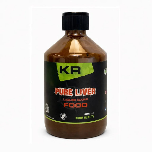 Líquido Krom Quality Pure Liver Carp Food 600 ml - Tienda Carpfishing