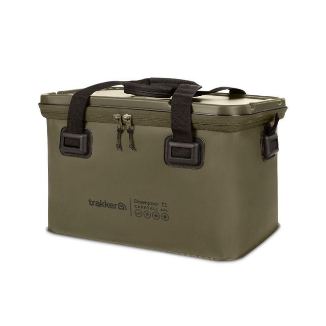 Macuto Trakker Downpour T1 L Verde 40 litros - Tienda Carpfishing