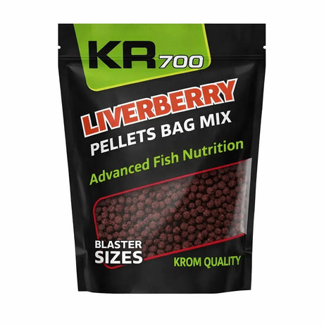 Mix Pellets Krom Quality KR300 LiverBerry 4.5MM 800G - Tienda Carpfishing