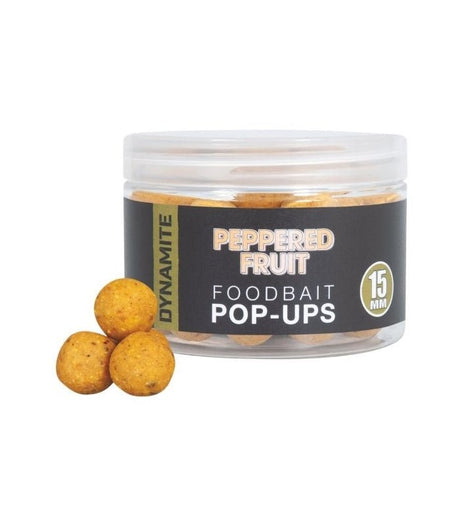 Pop Ups Dynamite Baits Peppered Fruit 15 mm - Tienda Carpfishing