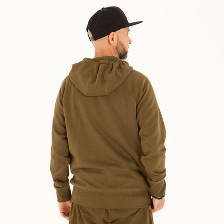 Sudadera Trakker CR Logo caqui con capucha - Tienda Carpfishing