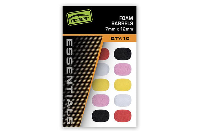 Topes Foam Fox Edges Barrels Mixed Colours 7x12 mm - Tienda Carpfishing