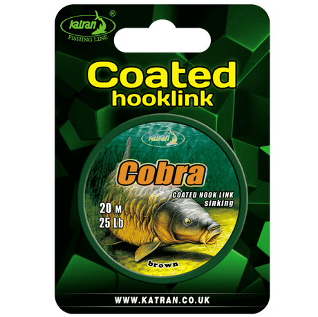 Trenzado Katran Coated Hooklink Cobra 25 lb 20 m - Tienda Carpfishing