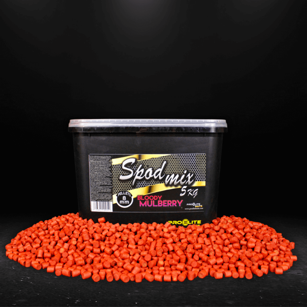 Cubo Pellets Spod Mix Pro Elite Baits Gold Bloody Mulberry 5 kg