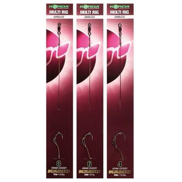 Anzuelos montados Korda Multi Rig Krank Choddy - Tienda Carpfishing