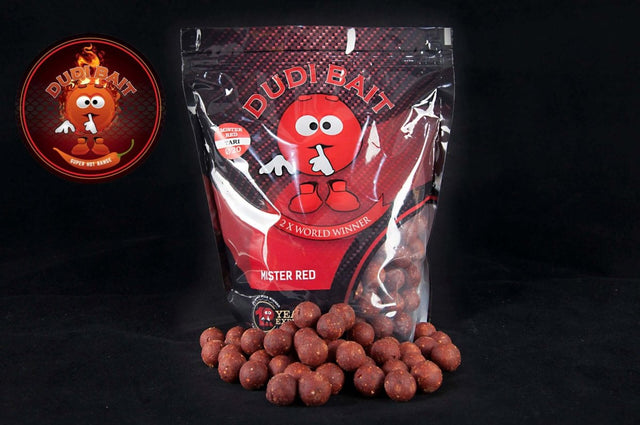 Boilies Dudi Bait Solubles Mister Red Super Hot 20 mm - Tienda Carpfishing