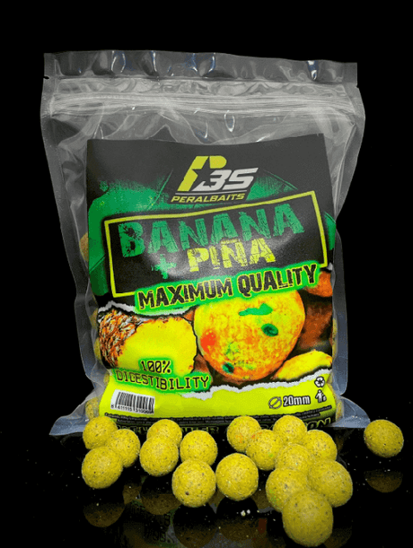 Boilies Peralbaits Banana Piña 20 mm - Tienda Carpfishing