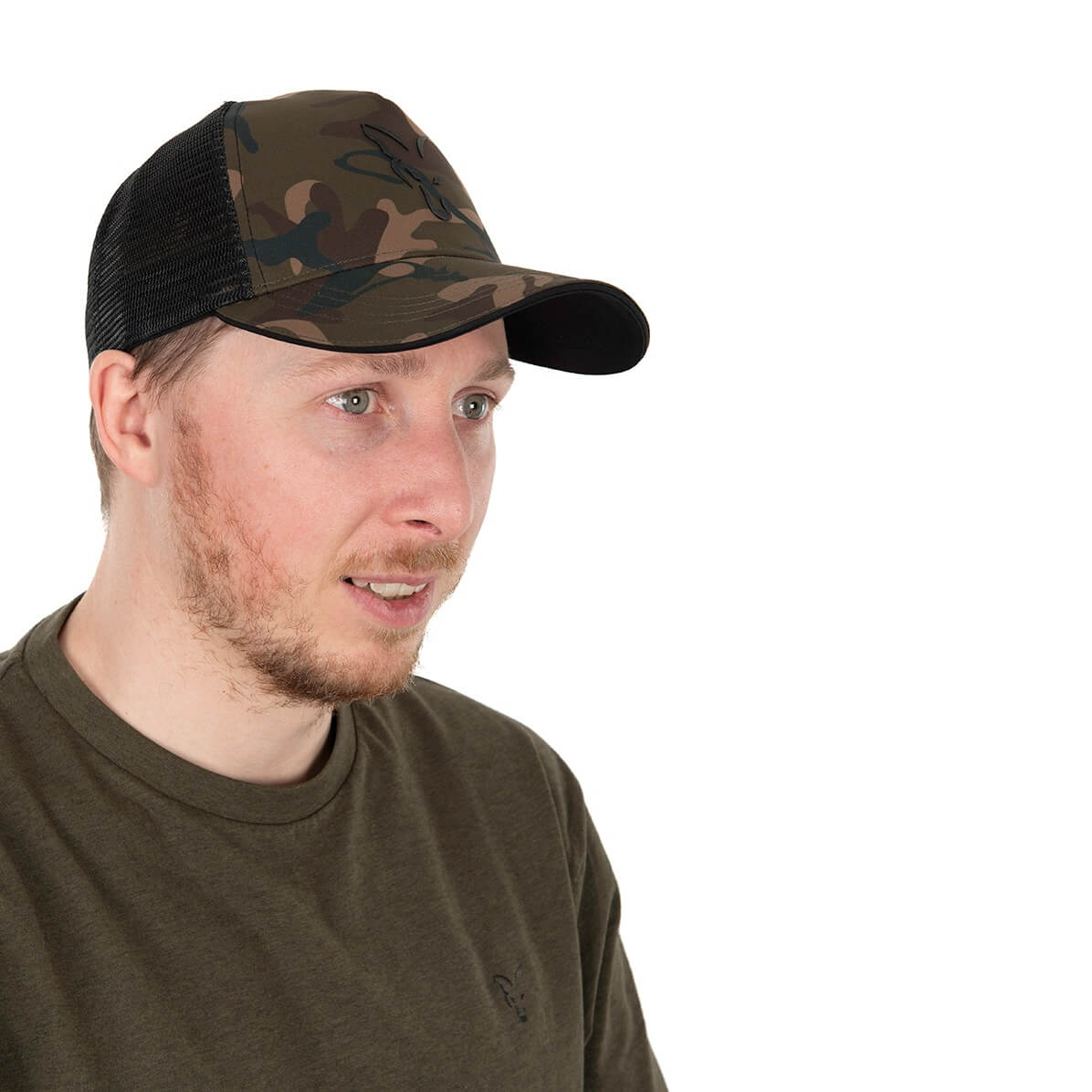 Gorra Fox Trucker Camo de red - Tienda Carpfishing