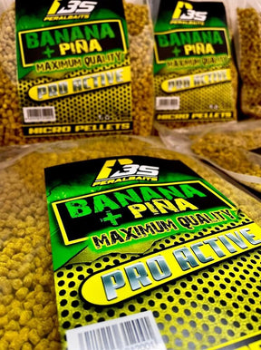 Micro Pellets Peralbaits Banana Piña 7 mm - Tienda Carpfishing