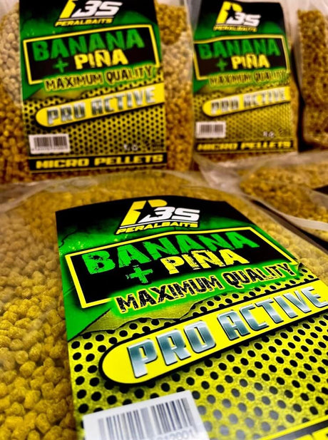 Micro Pellets Peralbaits Banana Piña 7 mm - Tienda Carpfishing